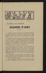 Jeanne d'Arc (à propos d'une pastorale)