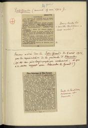 Représentations de pastorales : deux coupures de presse et remarques de Georges Hérelle