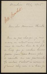 Courriers de Léopold Irigaray à Georges Hérelle écrits en 1905