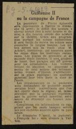 [Article de presse sur Guillaume II ou la Campagne de France]